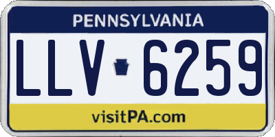 PA license plate LLV6259