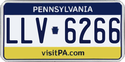 PA license plate LLV6266