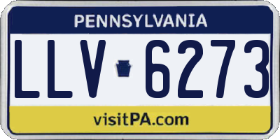 PA license plate LLV6273