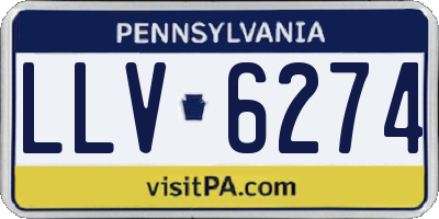 PA license plate LLV6274