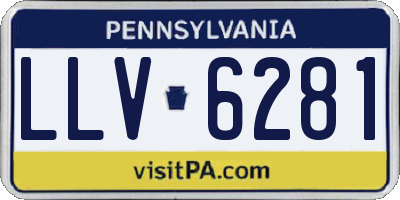 PA license plate LLV6281