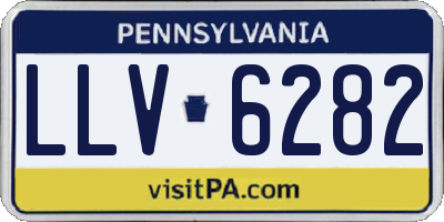PA license plate LLV6282