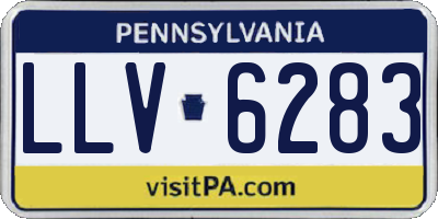 PA license plate LLV6283