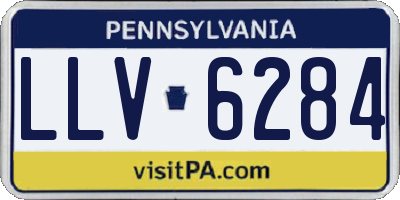 PA license plate LLV6284