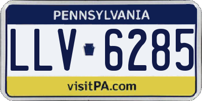 PA license plate LLV6285