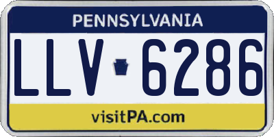 PA license plate LLV6286