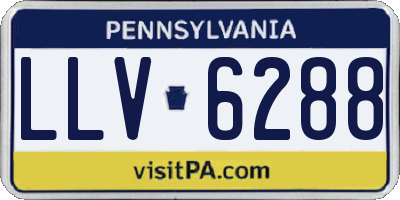 PA license plate LLV6288