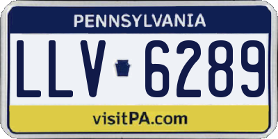 PA license plate LLV6289