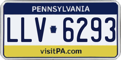 PA license plate LLV6293