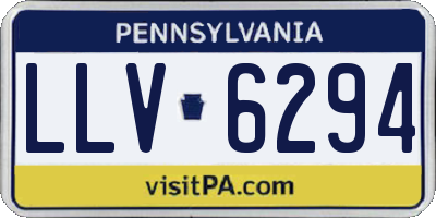 PA license plate LLV6294