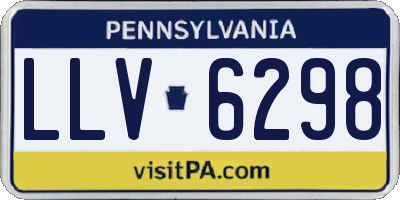PA license plate LLV6298