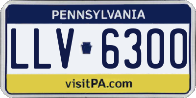 PA license plate LLV6300