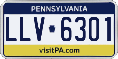 PA license plate LLV6301