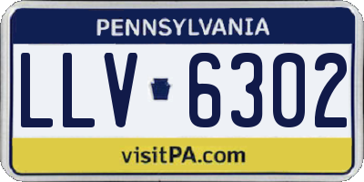 PA license plate LLV6302