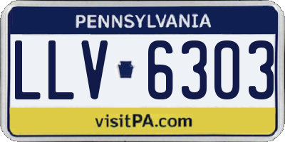 PA license plate LLV6303