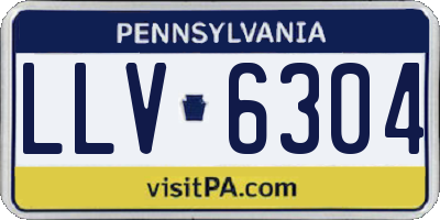 PA license plate LLV6304