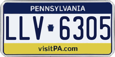 PA license plate LLV6305