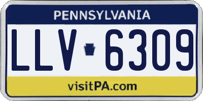 PA license plate LLV6309
