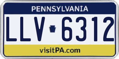 PA license plate LLV6312