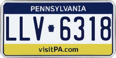 PA license plate LLV6318