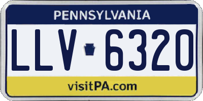 PA license plate LLV6320