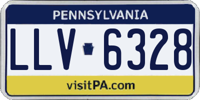 PA license plate LLV6328