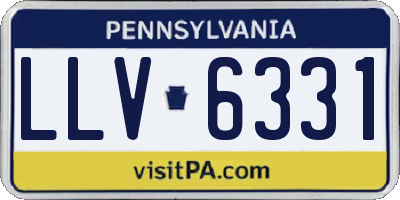 PA license plate LLV6331