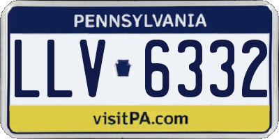 PA license plate LLV6332