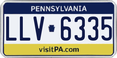 PA license plate LLV6335