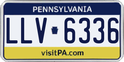 PA license plate LLV6336