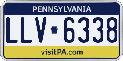 PA license plate LLV6338