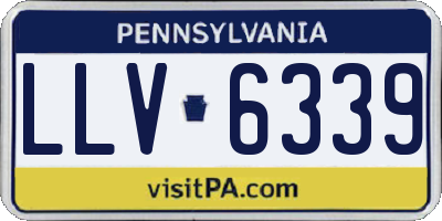 PA license plate LLV6339