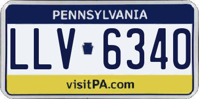PA license plate LLV6340