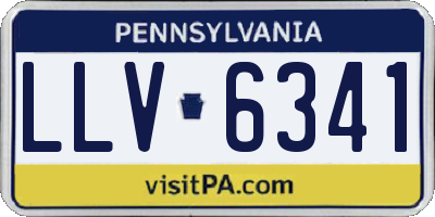 PA license plate LLV6341