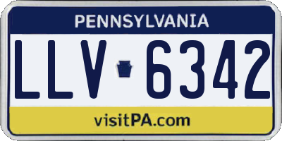 PA license plate LLV6342