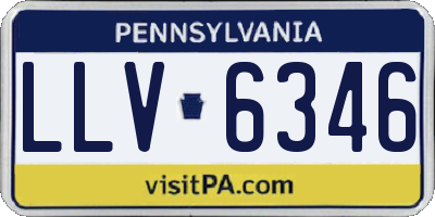 PA license plate LLV6346