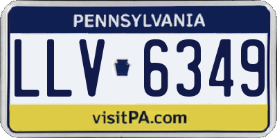 PA license plate LLV6349