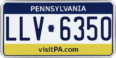 PA license plate LLV6350