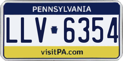 PA license plate LLV6354