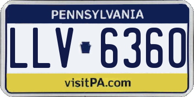 PA license plate LLV6360