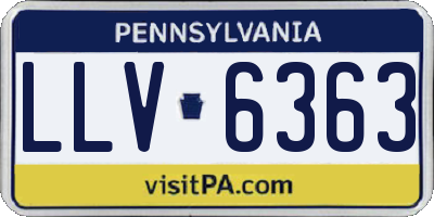PA license plate LLV6363