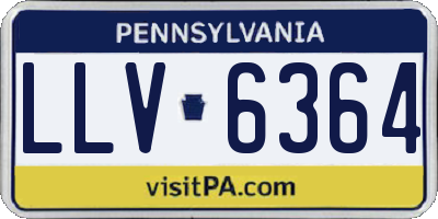 PA license plate LLV6364