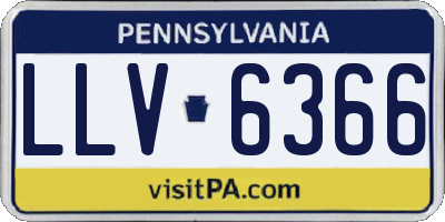 PA license plate LLV6366