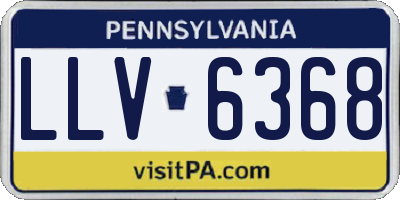 PA license plate LLV6368