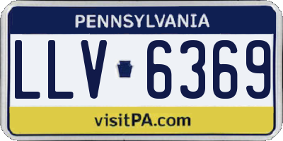 PA license plate LLV6369