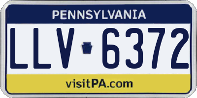 PA license plate LLV6372
