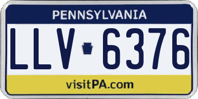 PA license plate LLV6376