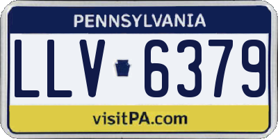 PA license plate LLV6379