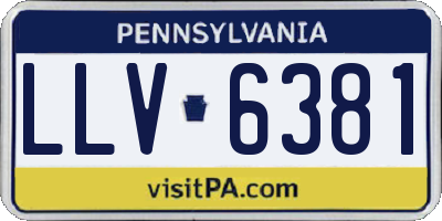 PA license plate LLV6381