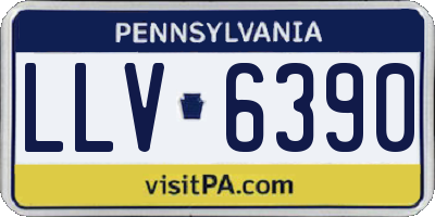 PA license plate LLV6390